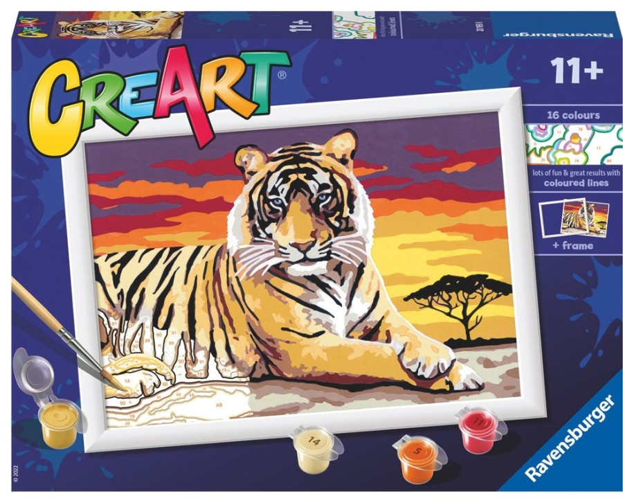 Eri Ikaiset Lapset Ravensburger | Taidesetti Creart Majestic Tiger