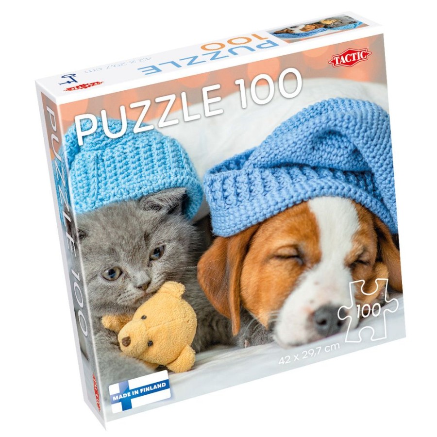 Pelit Ja Lelut Tactic Games Oy | Palapeli 100 Palaa Cute Kitten And Sleepy Dog