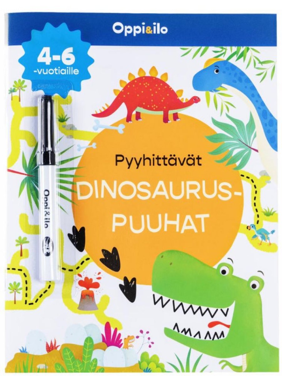 Puuha, Varitys Ja Askartelu Sanoma Pro | Pyyhittavat Dinosauruspuuhat -Puuhakirja 4-6 V