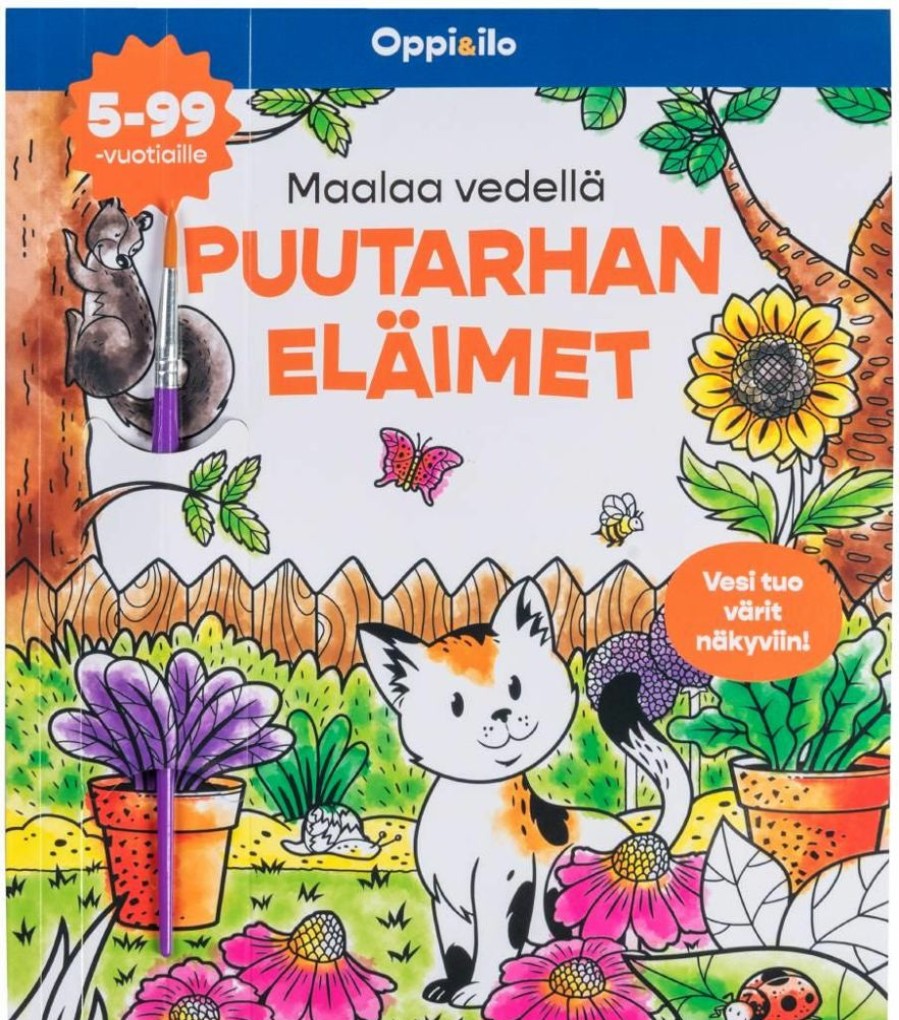 Puuha, Varitys Ja Askartelu Sanoma Pro | Maalaa Vedella Puutarhan Elaimet -Puuhakirja 5-99 V