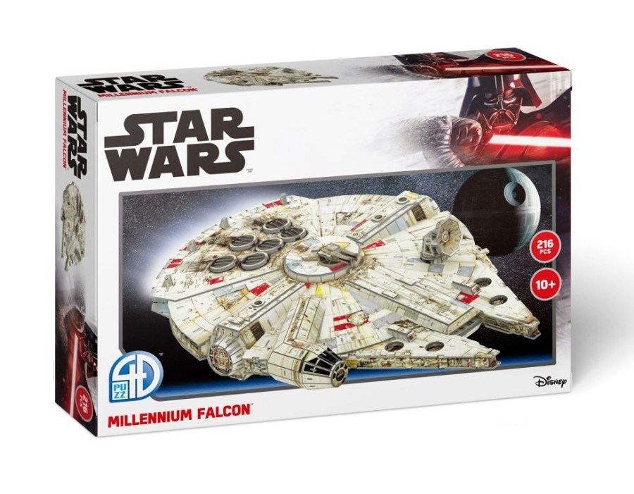 Pelit Ja Lelut 4D Cityscape Worldwide Ltd | Palapeli 216 Palaa Star Wars Millennium Falcon 3D