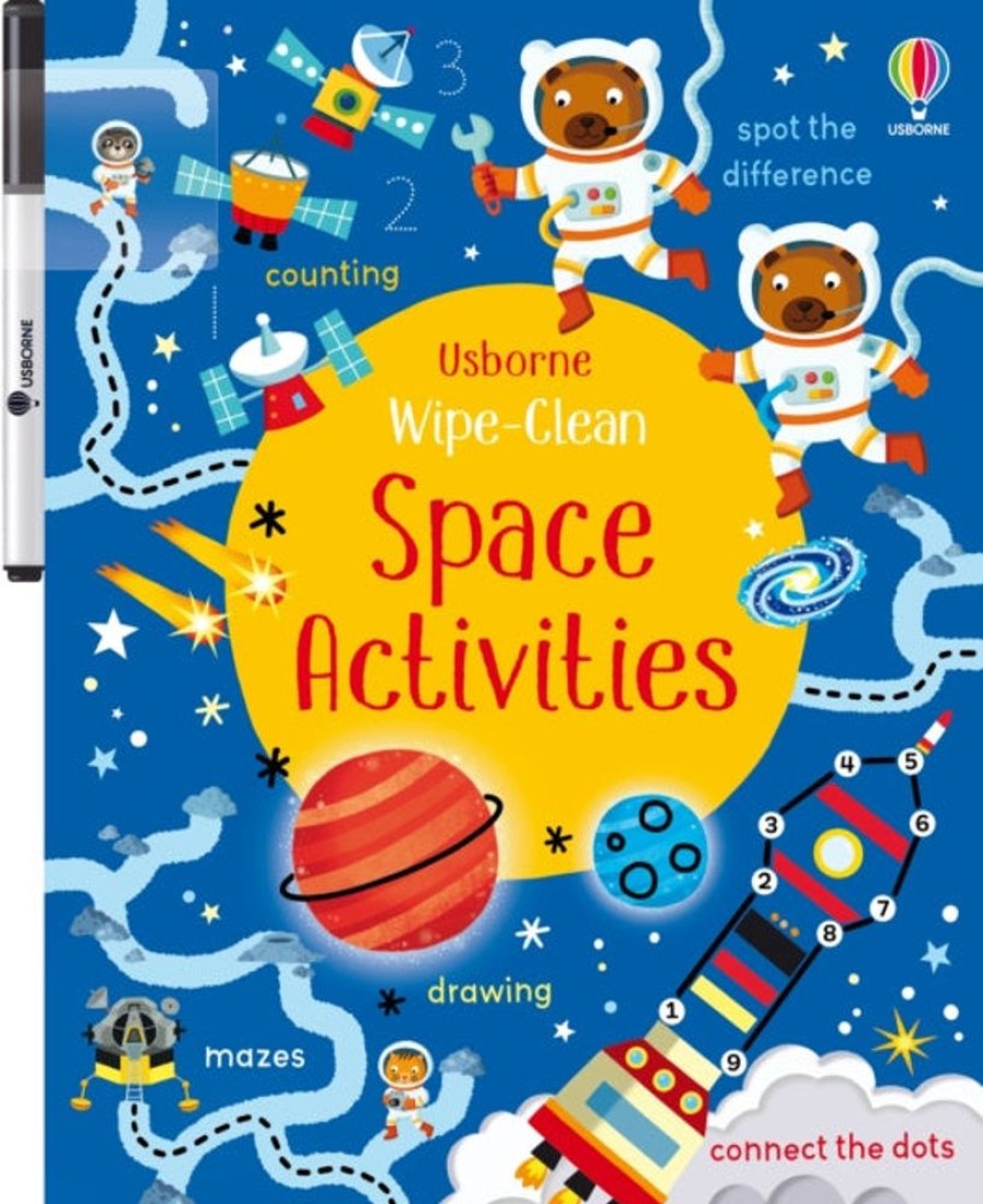 Puuha, Varitys Ja Askartelu Usborne Publishing Ltd | Wipe-Clean Space Activities