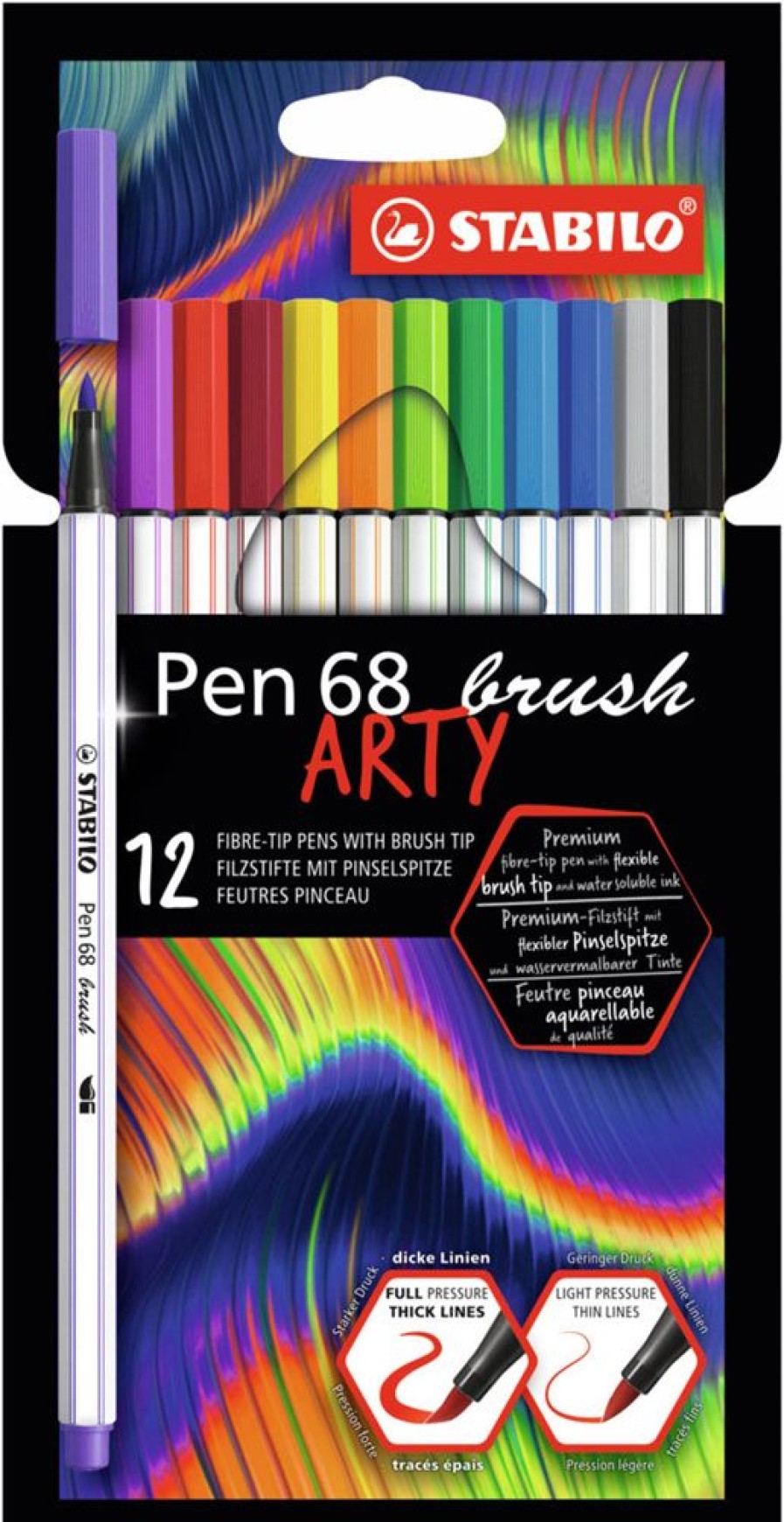 Puuha, Varitys Ja Askartelu Stabilo | Sivellinkyna Stabilo Pen 68 Brush Arty 12Kpl